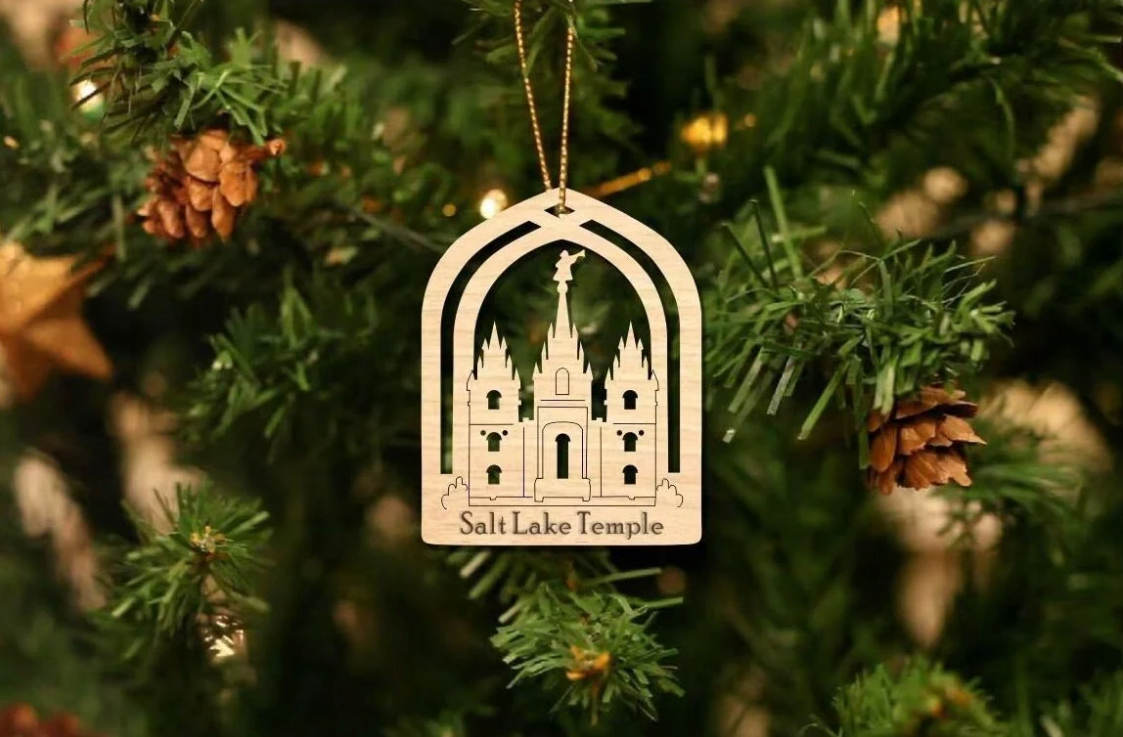 Custom LDS Temple Christmas Ornament