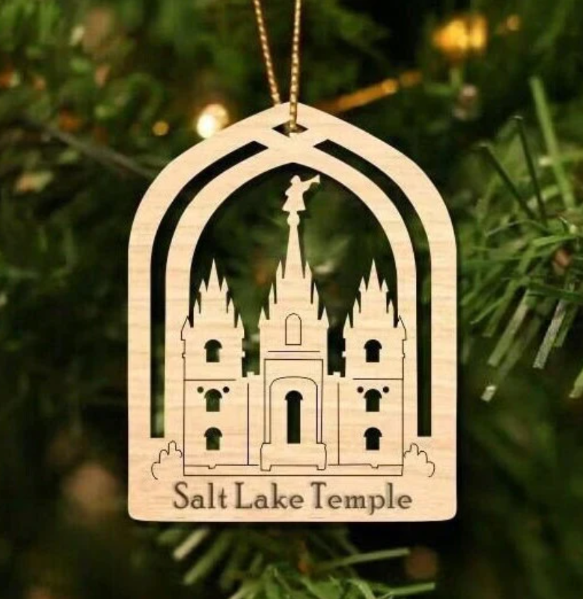 Custom LDS Temple Christmas Ornament